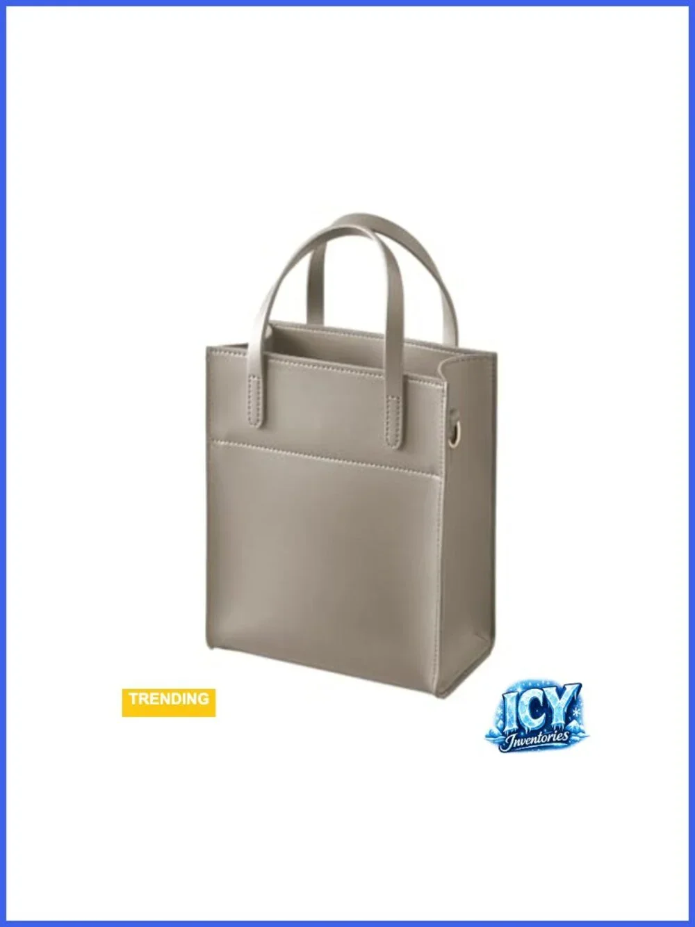 Vegan Leather Mini Tote Bag Satchel Crossbody Adjustable Strap